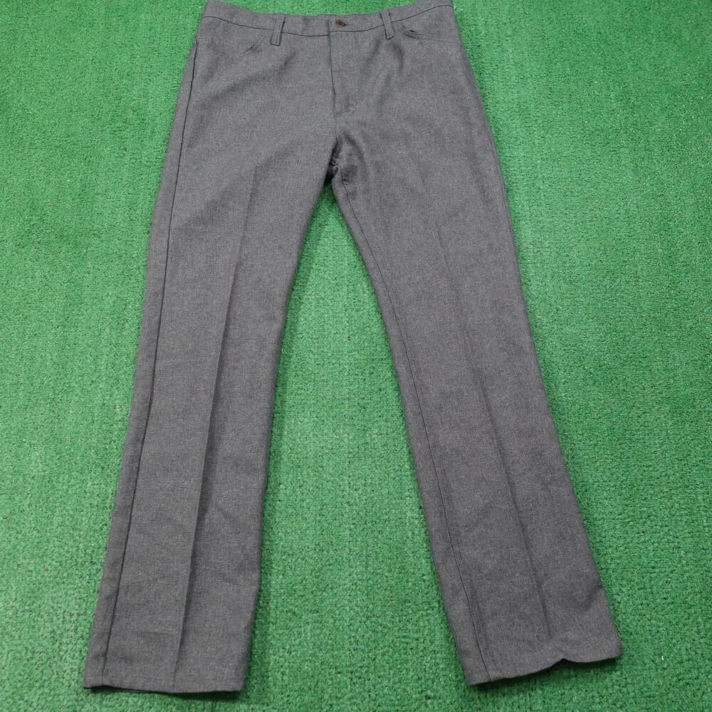 Vintage Wrangler‎ Pants Slacks Mens 38x34 (36x34) Gray Polyester Flat Front